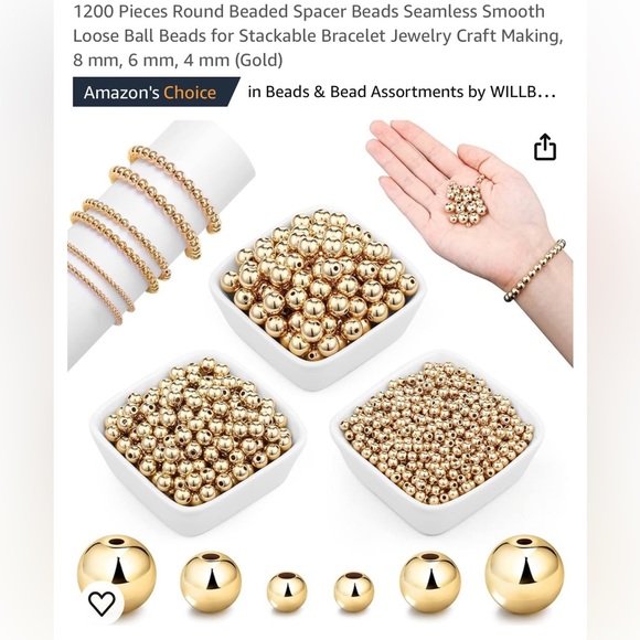 Lot of Gold Jewelry Making Beads and Earring Kit - $35 VALUE - Music Notes - Picture 4 of 16